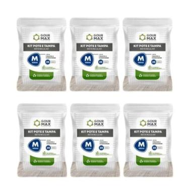 Imagem de Pote Descartavel 500ml 144un Empilhavel BPA Free C/ Vedacao Marmita Fi