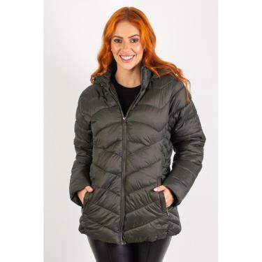 Imagem de Jaqueta feminina nylon com capuz removível 80235 - P - Verde-Feminino