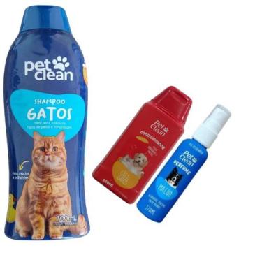 Imagem de Kit POP Pet Clean Shampoo + Perfume + Condicionador Pet Cães, Gato + P