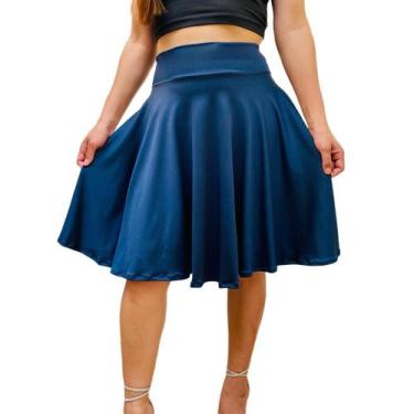 Imagem de Saia Gode Midi Rodada Social Moda Evangélica Congresso - Vivi Rangel, 