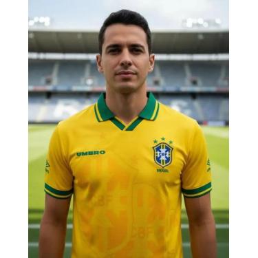 Imagem de Camisa Brasil Retrô 1994 Masculino Amarela Edidão Especil Série limiad