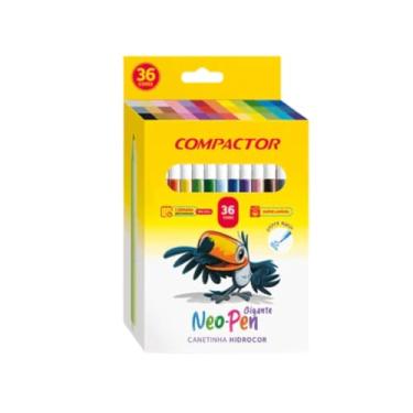 Imagem de CANETA HIDROCOR 36 CORES COMPACTOR NEO