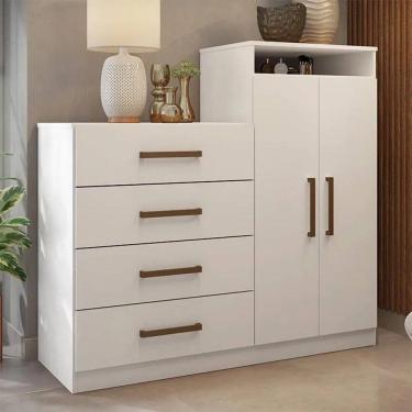 Imagem de Comoda Aurea 4 Gavetas e 2 Portas com Nicho 4290 Demobile