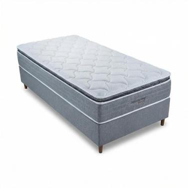 Imagem de Cama Box Colchão Solteiro Molas Ensacadas Orthocrin Real White Pillow 