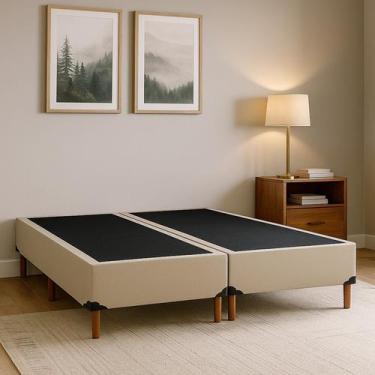 Imagem de Base Box Queen com 12 Pés em Madeira - VERSANI MÓVEIS