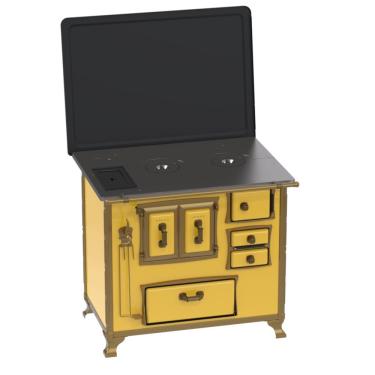 Imagem de Fogao a Lenha Venax GII n 2 Renaissance Amarelo Cald SE