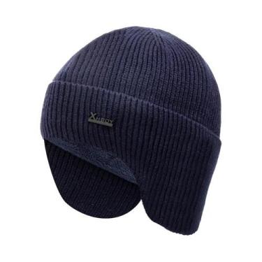 Imagem de Gorro De Inverno Masculino Com Protetor De Orelhas Em Fleece, Quente, 