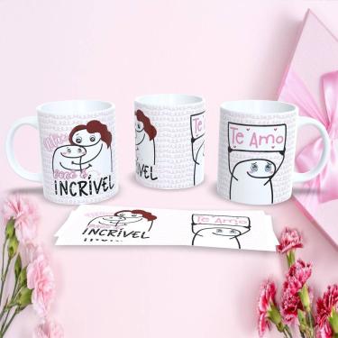 Imagem de Caneca Dia das Mães Flork Estampa 5 Presente Criativo em Porcelana 325ML Branca Apta micro-ondas Outras Marcas