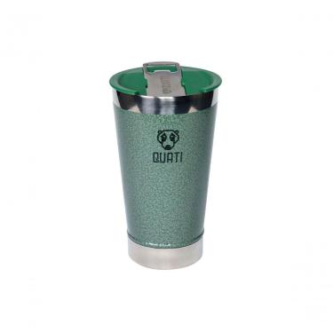 Imagem de Copo Térmico CVA473 para Manter Bebidas Quentes e Frias em Aço Inoxidável com Isolamento a Vácuo Verde Quati