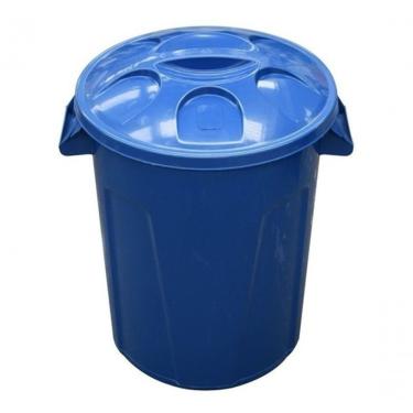 Imagem de Balde Balde 60 Litros com Tampa Cores 60L Polipropileno Abertura Manual Empilhável Resistente