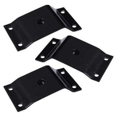 Imagem de Kit com 3 Chapinhas Chapa Inclinada 10o Fixação Pés Palito Preto - Mob