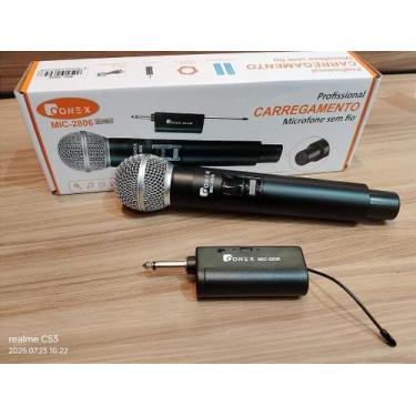 Imagem de Microfone Sem Fio ONEX MIC-2806 - UHF Digital com Alcance de 20 Metros