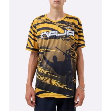 Imagem de Camiseta Masculina HUPI Bike Naja V10 Amarelo e Preto-Masculino
