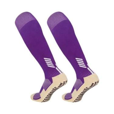 Imagem de Meias De Futebol Antiderrapantes Até O Joelho Em 11 Cores Para Homens,