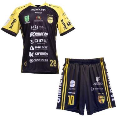 Imagem de Conjunto Masculino Jaraguá Futsal Sport+ Oficial de Jogo, Preto, EG
