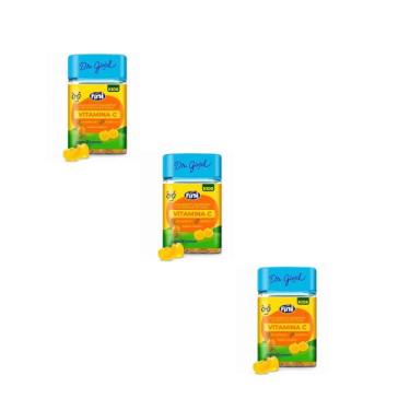 Imagem de Kit 3 Fini Vitamina C Kids Sabor Laranja 3x60 Gomas Dr Good, Laranja