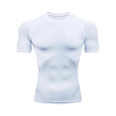 Imagem de Camiseta De Compressão Masculina De Manga Curta Para Corrida, Academia
