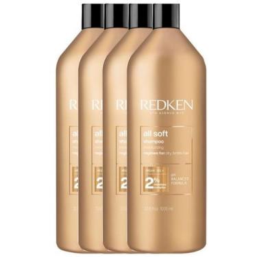 Imagem de Kit 4 Shampoo All Soft 1L - Redken