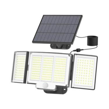 Imagem de Holofote Solar Externo 346LED À Prova d'Água Com Sensor De Movimento E