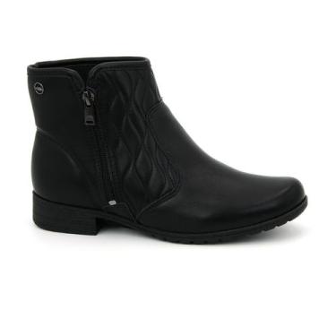 Imagem de Bota Feminina Dakota Original D2184 Cano Curto Casual Ziper, 36, Preto