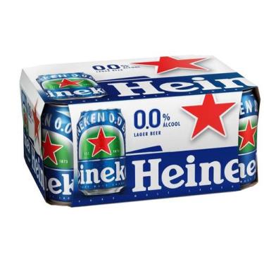 Imagem de Cerveja Heineken 0.0 Pilsen Lager sem Álcool - Puro Malte 12 Unidades 