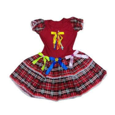 Imagem de Vestido Infantil Menina Festa Junina Caipira São João - Belos e Belas,