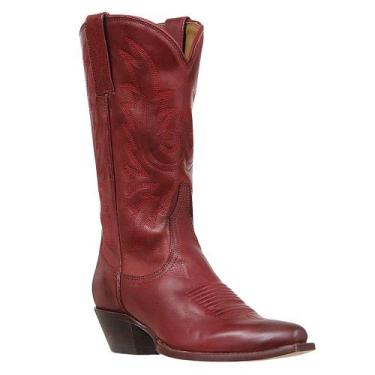 Imagem de Bota Feminina Texana Vermelha Bico Fino Cow Way 35408, 34