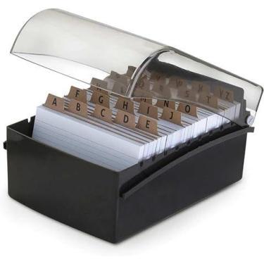 Imagem de Fichário De Mesa Médio 5x8 + Ficha Pautada + Divisória A-z - Maxcril(W