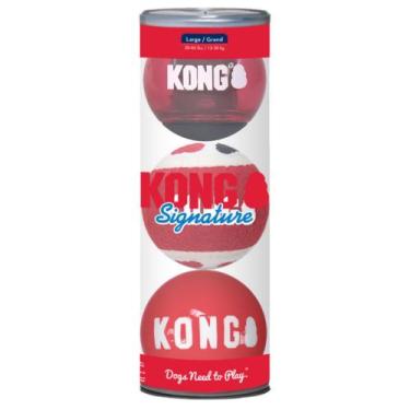 Imagem de Brinquedo Para Cachorro Kong Signature Pack 3 Bolas Grande
