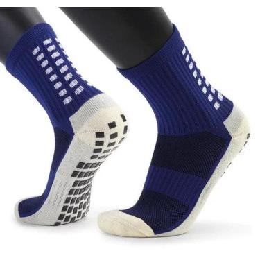 Imagem de Meia Esportiva Cano Alto Antiderrapante Futebol - Adulto - Trusox, Azu
