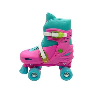 Imagem de Patins 2 em 1 ajustavel Fenix  34 a 37, Azul e rosa, 34 a 37