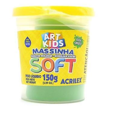 Imagem de Massinha de Modelar Soft Acrilex - Pote 150 Gramas, 101 verde