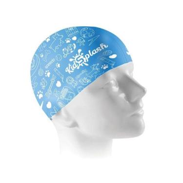 Imagem de Touca De Natação Infantil De Silicone Estampa Pet Kidsplash - Azul - S