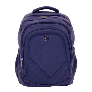 Imagem de Mochila Para Notebook Até 16" Em Lona Unissex - Swissland,  Azul