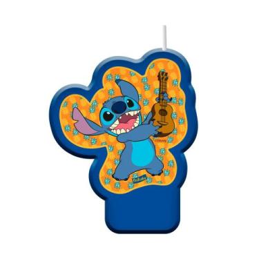 Imagem de Vela Plana Decoração Stitch festa aniversário Disney - festcolor