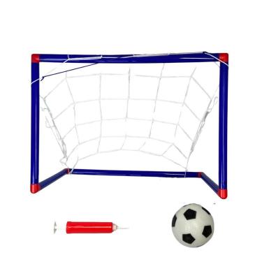 Imagem de Trave de Futebol Brinquedo com Bola Infantil Educativa para Coordenação Motora e Equilíbrio Azul