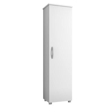 Imagem de Armário Multiuso Jasmim 1 Porta 4 Prateleiras MDP 40cm Branco Kaiki Móveis