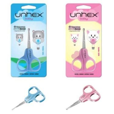 Imagem de Tesoura Infantil Para Bebê Unha (2u) Tesourinha Unhex Baby