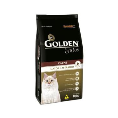 Imagem de Ração Golden Fórmula Gatos Adultos Castrados Carne 10kg