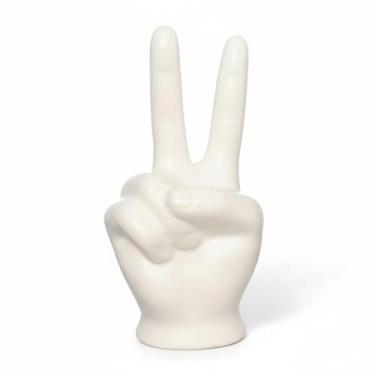 Imagem de Enfeite Paz Amor Branco 15 Cm - Etilux