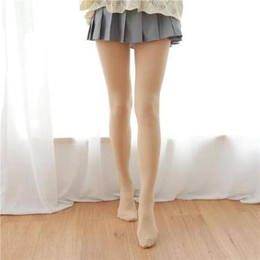 Imagem de Meia-calça De Veludo Branco Leite Para Mulheres E Meninas, Meias Finas