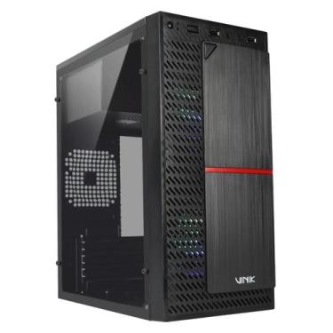 Imagem de Gabinete Vinik Plate Mid Tower Ggpacbk Lateral Acrílico