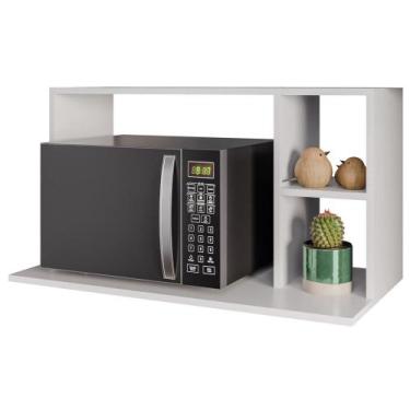 Imagem de Suporte Microondas 2 Nichos Laila 80 cm BP Eratto Moveis - Milani Stor