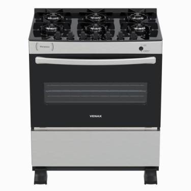 Imagem de Fogao a Gas 6 Bocas Venax Picasso Vitreo Inox, Inox, Bivolt