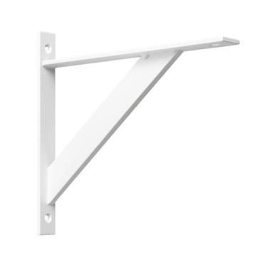 Imagem de Kit 4 Mãos Francesas Ferro Chato 40x25 cm Branco - NV454 - Bcalos-sf