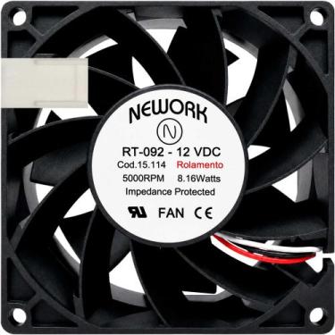 Imagem de Ventoinha RT-092-12VDC Cod.15.114 12V 8.16W 3L 92X38MM B2 - Nework