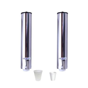 Imagem de Dispenser Suporte Porta Copos Água E Café Inox Aurimar