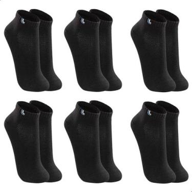 Imagem de Meia Lupo Sport Cano Curto 3225 C/6, Preto, 37-40