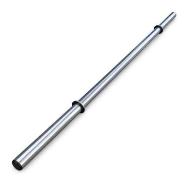 Imagem de Barra Tubular de 1,20m em Aço Carbono com Presilhas para Musculação - 