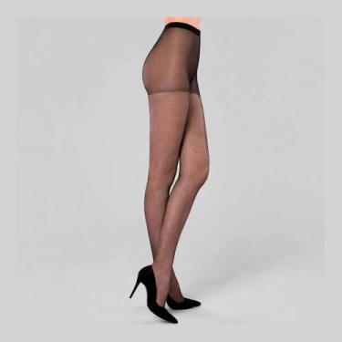 Imagem de Meia-Calça Lupo Fio 15 Poá  Conforto e Estilo Feminino 5687, M, Preto